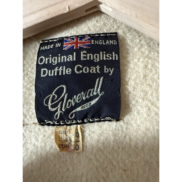 Gloverall X Abraham & Strauss Duffle Wool Coat sz 42 Beige Made England 70's 80' - Picture 8 of 8